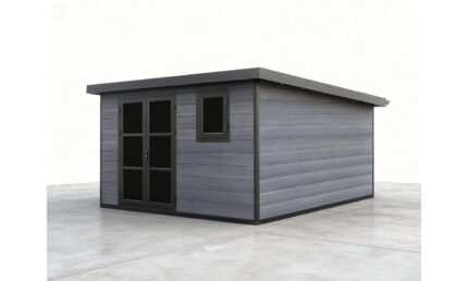 Abri de jardin composite Agia, toit monopente, 3.7x3.7m, 13.69m2