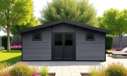 Abri de jardin composite Aulnay, toit 2 pentes, 5.80x2.9m, 16.82m2