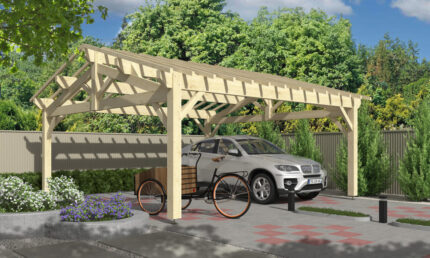 Carport Lantana toit 2 pentes 6.50x6.50m épicéa