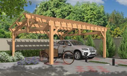 Carport Lantana toit 2 pentes 6.50x6.50m pin Douglas
