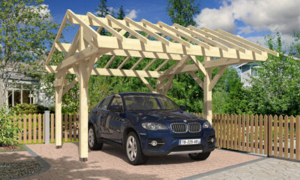 Carport Pardines toit 2 pentes 4.30x5.34m Epicéa