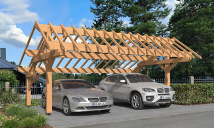 Carport Plauzat toit 2 pentes 7.16x5.41m pin Douglas